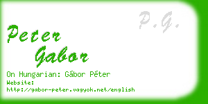 peter gabor business card